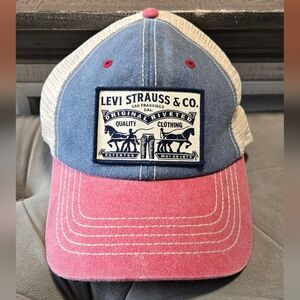 Levi Strauss & Co. Blue and Pink Cap